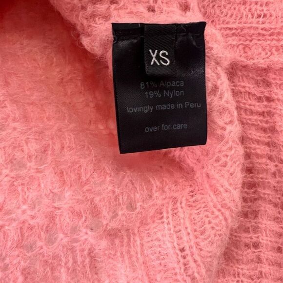 Rachel Comey Pink Waffle Knit Alpaca & Nylon Pullover Sweater - Picture 5 of 8